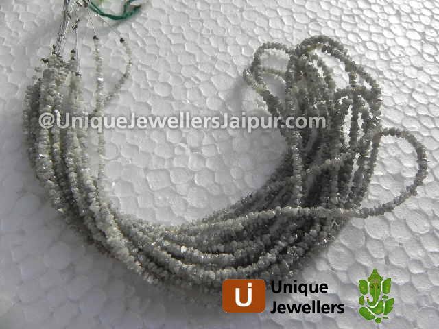 Grey Diamond Uncut Chips Beads